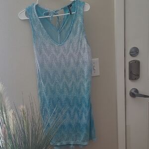 Elegant Blue Ombre Swim Coverup